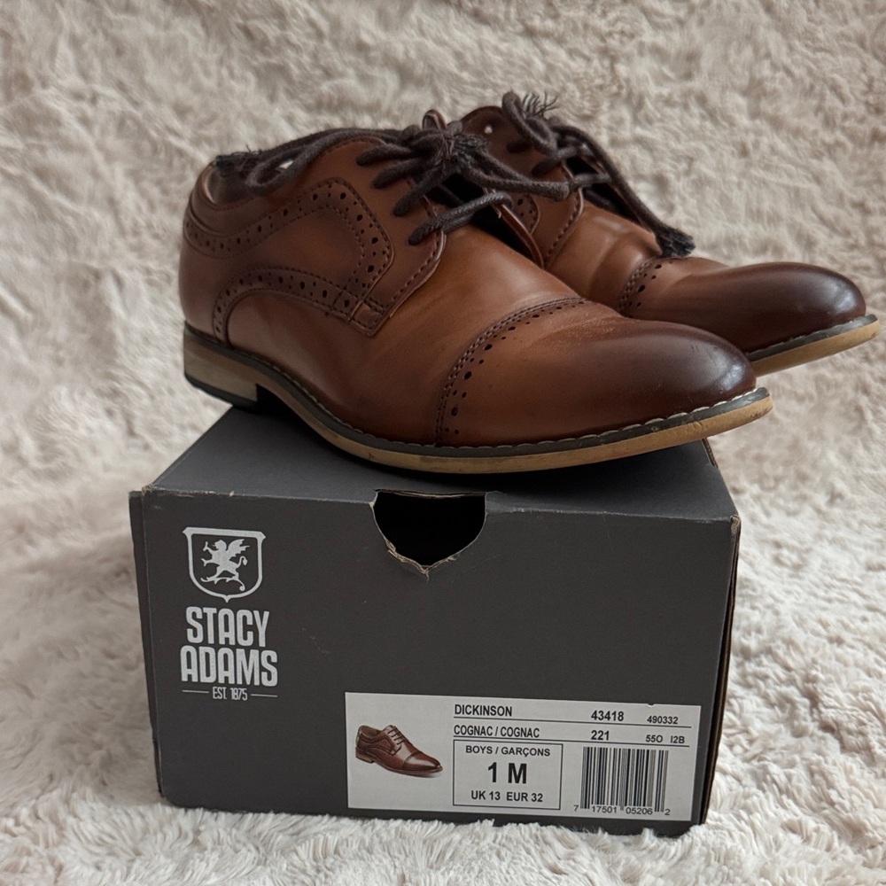 Stacy Adams Boy’s Brown Oxford Shoes